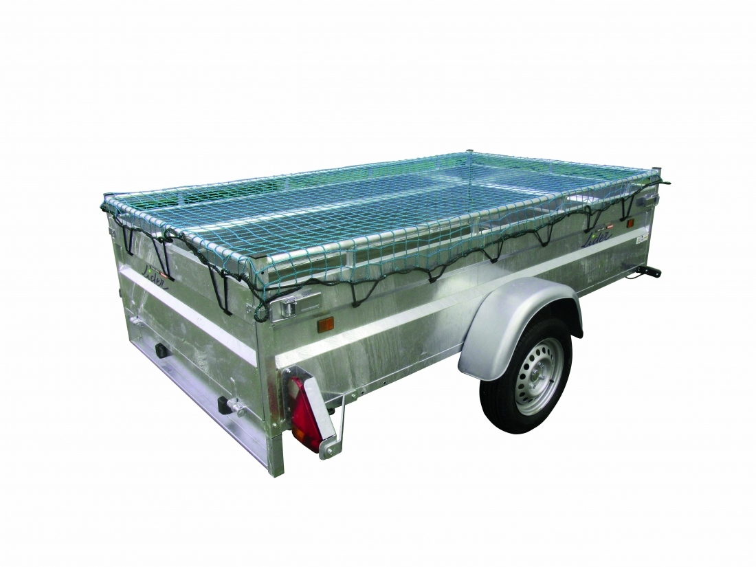 sur la plateforme du camion Filet pour remorque 2,5 x 4 m PP pour sécuriser les charges dans la remorque la galerie de toit ou bateau Vert 
