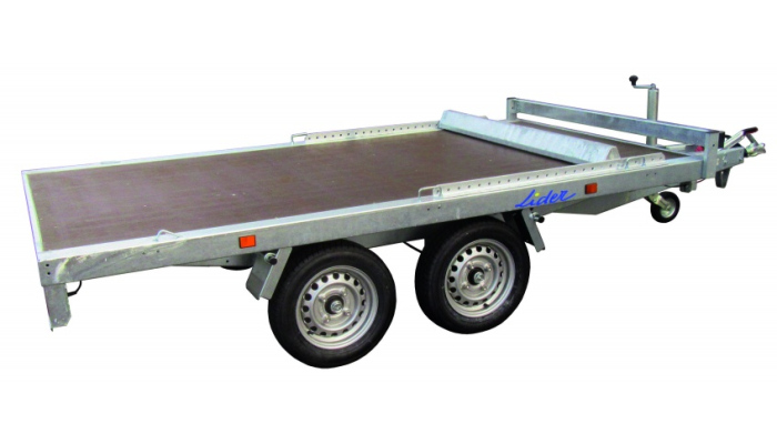 Remorque porte voiture LIDER - 39790 - roues dessous - - double essieu -  2700 kg